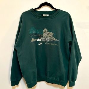 Vintage 90s Northern Reflections loon sweatshirt